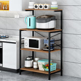 4-Tier Standing Kitchen Bakers Rack, Microwave Oven Stand with Shelves